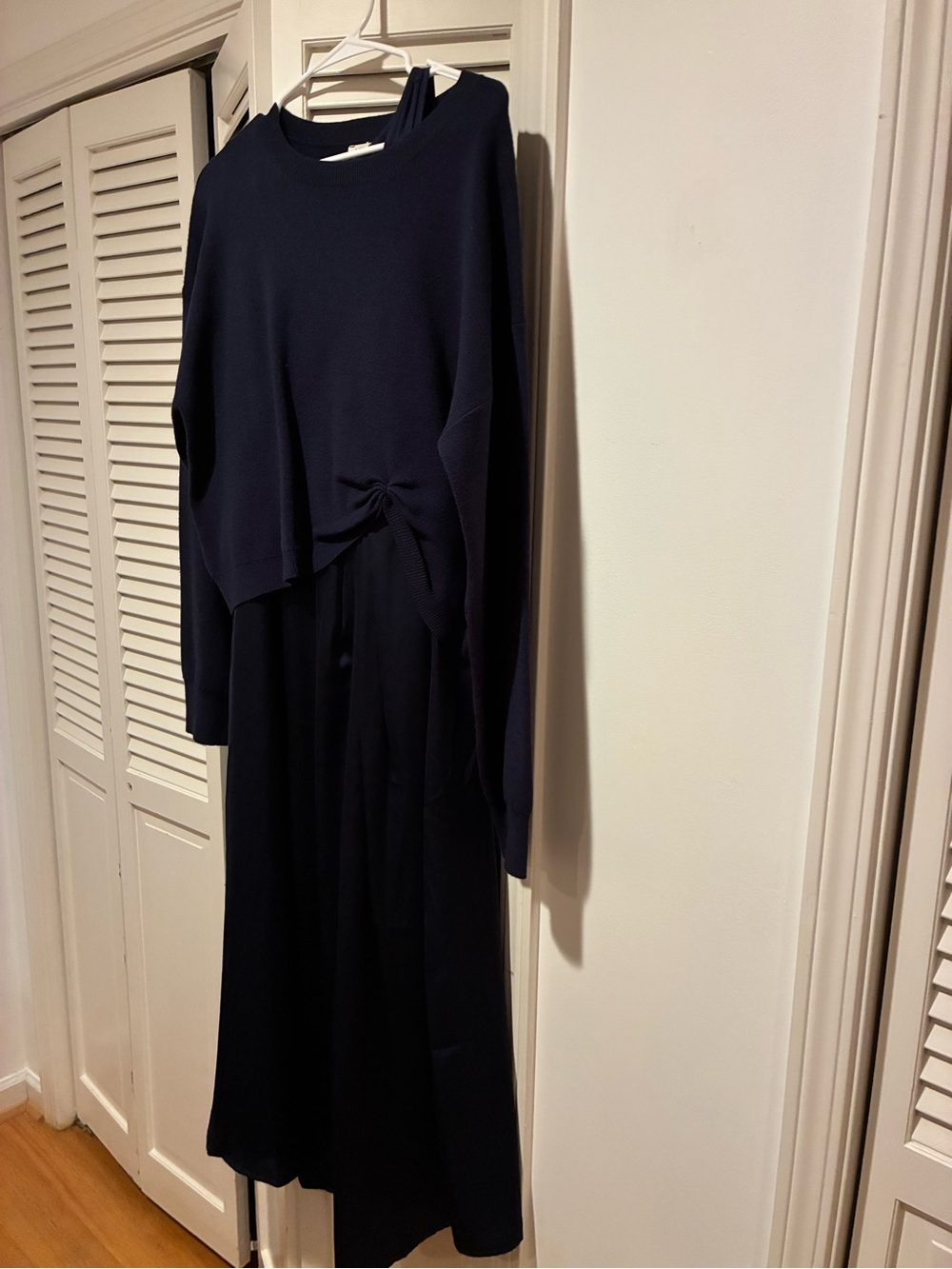 JODIFL Navy Knot-Detail Maxi Dress